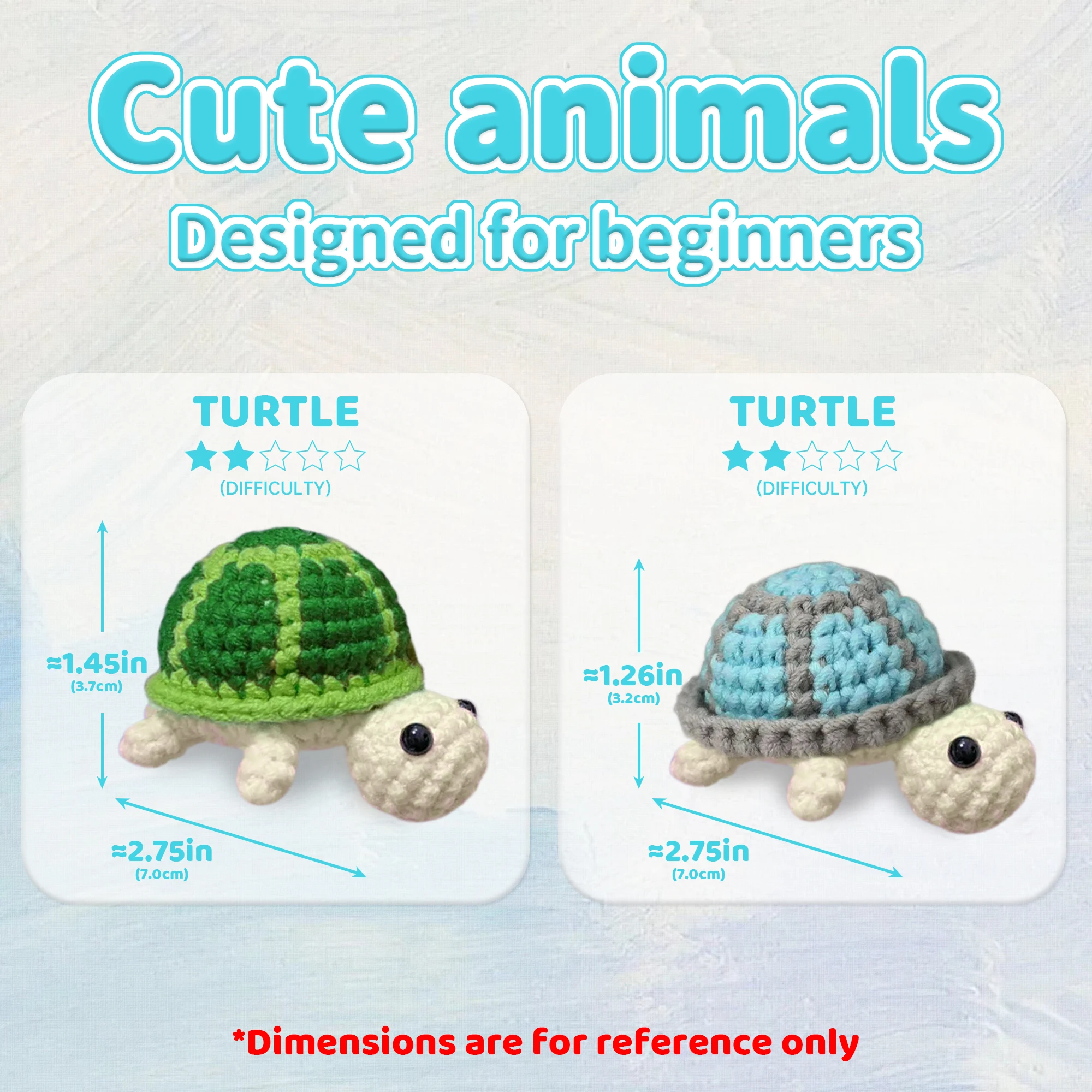 Turtle Knitting Kit for Beginners, Perfect Gift Idea for Craft Enthusiasts(Accessories In Random Color) - Image 2