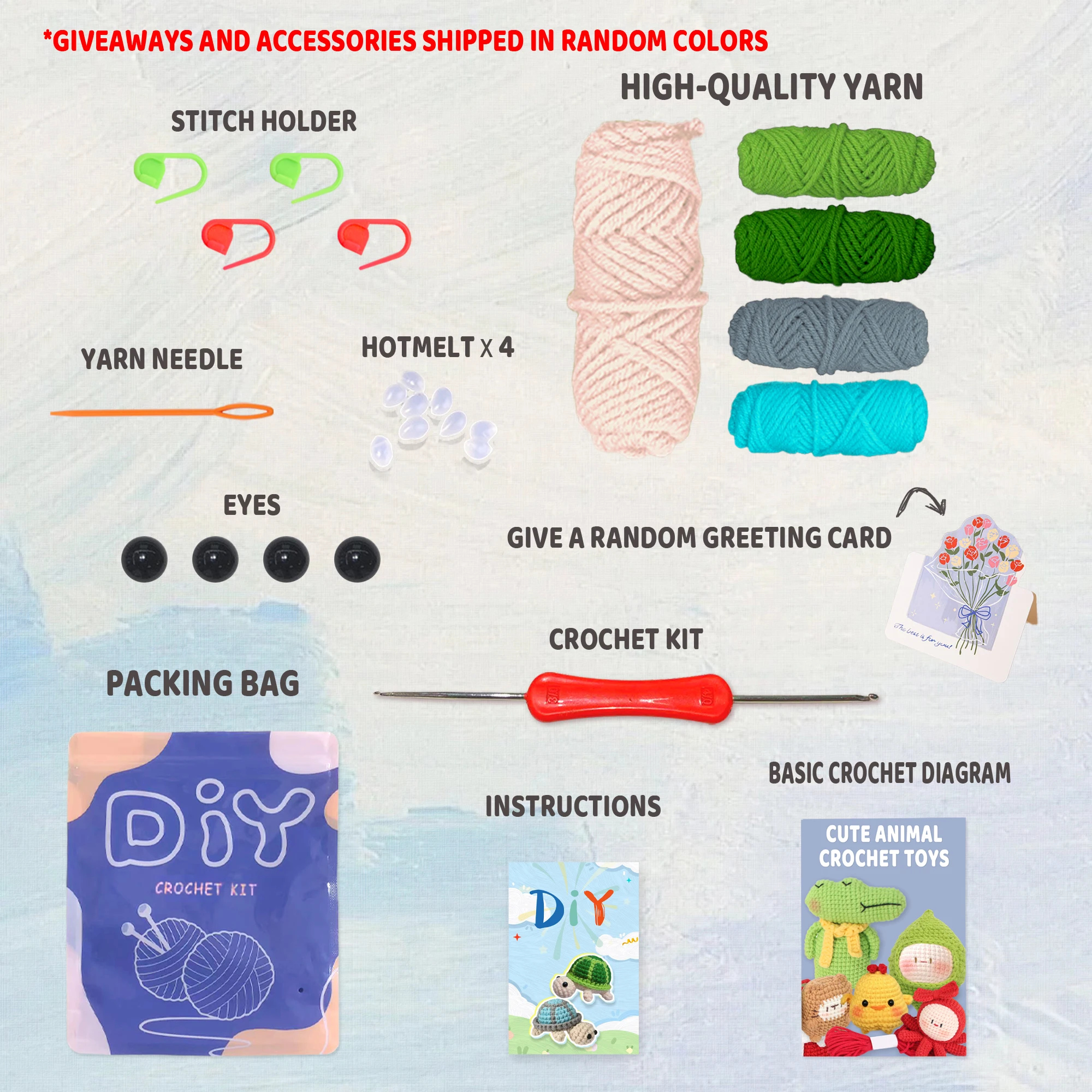 Turtle Knitting Kit for Beginners, Perfect Gift Idea for Craft Enthusiasts(Accessories In Random Color) - Image 3