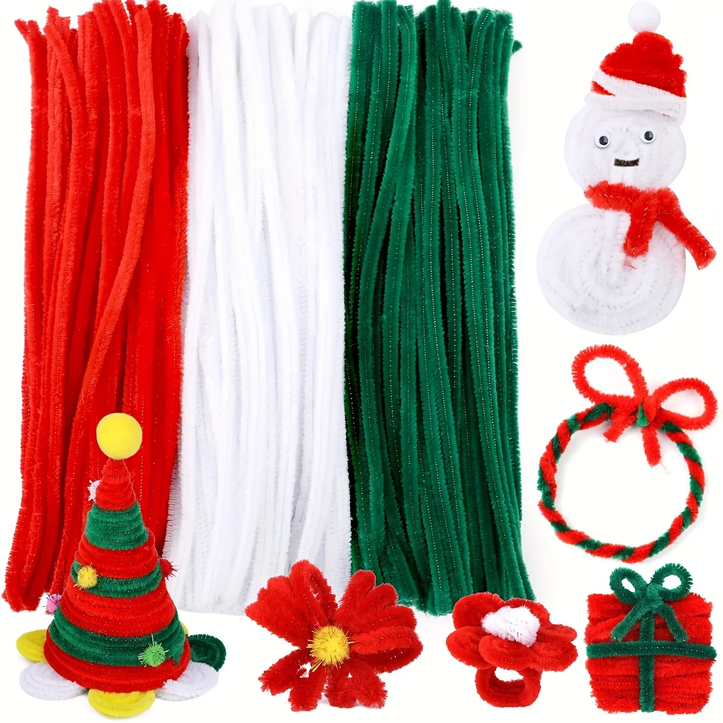 300 DIY Twisting Rod Craft Set - DIY craft Christmas decoration Christmas snowman, Christmas tree