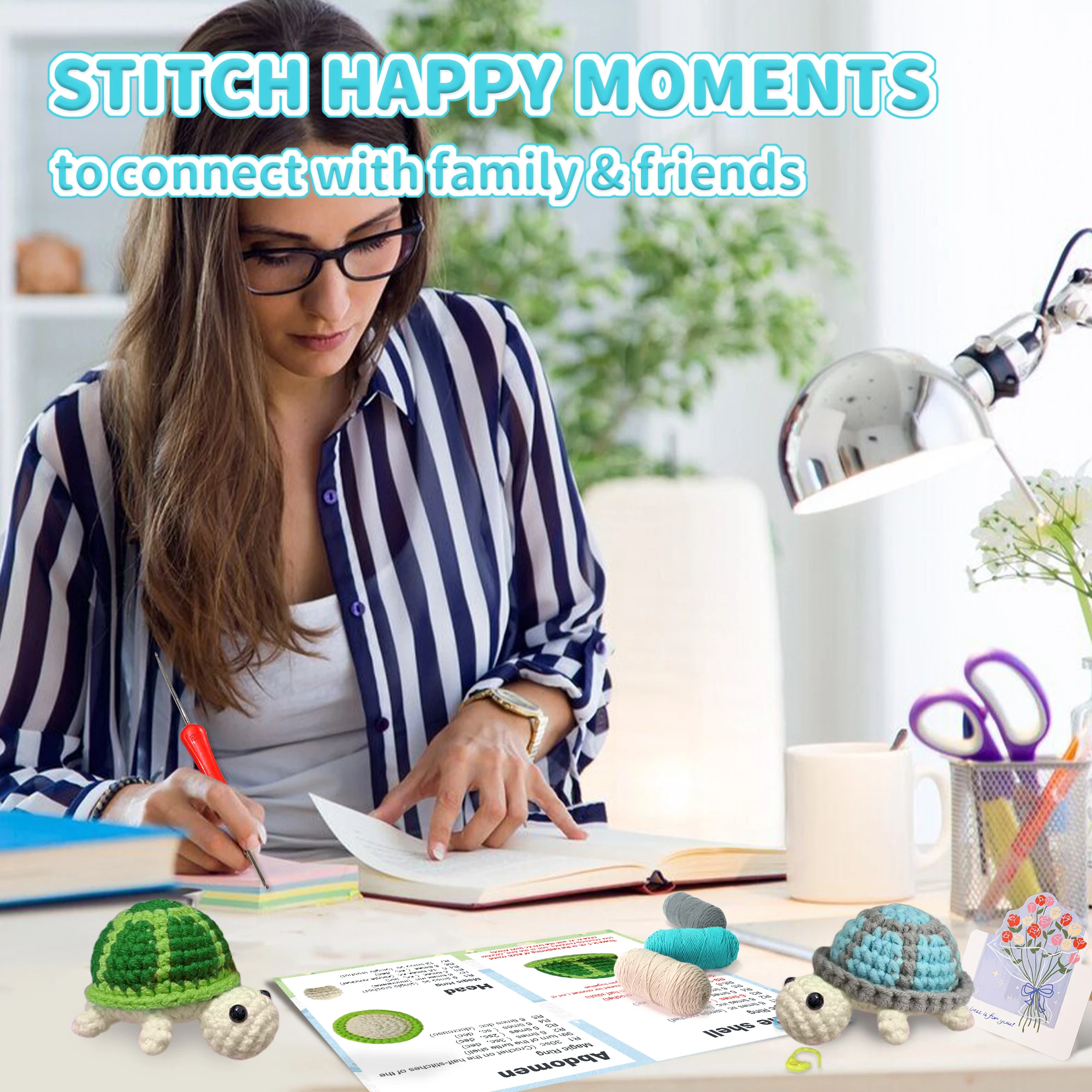 Turtle Knitting Kit for Beginners, Perfect Gift Idea for Craft Enthusiasts(Accessories In Random Color) - Image 6