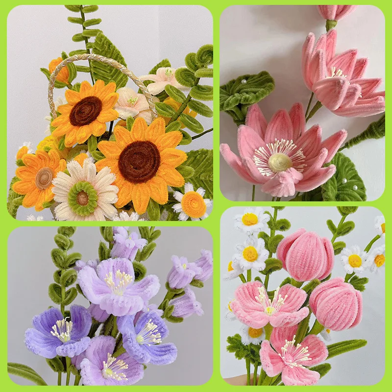 100pcs 30cm Chenille Stems Stick Cleaners Kids Educational Toys Handmade Colorful Chenille Stems Pipe for DIY Craft Supplies - Image 2