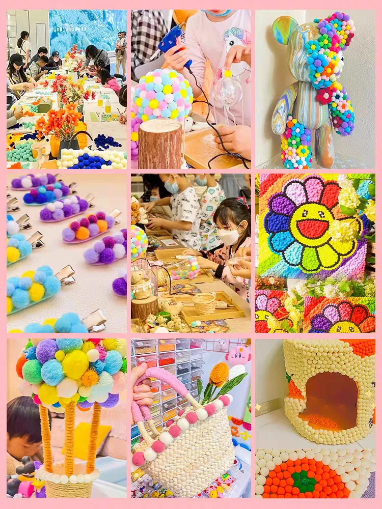 10/15/20/25/30mm Mini Fluffy White Pompoms Ball Pom Pom Ball For Wedding Decor Christmas Crafts Home DIY Sewing Craft Supplies - Image 3